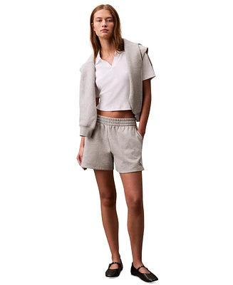 Calvin Klein Jeans Women's Fleece Logo Pull-On Shorts