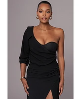 Jluxlabel Women's Evita Linen Draped Dress