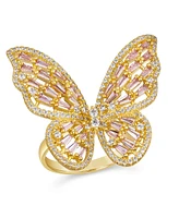 Anna Zuckerman Mariposa Modern Sculpture Ring in Yellow Gold