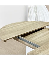 Farmhouse Expandable Dining Table, 59", White