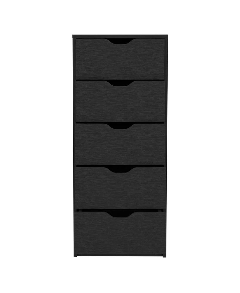 Five Drawer Standard Chest for Bedroom Storage and Clothes Organization
