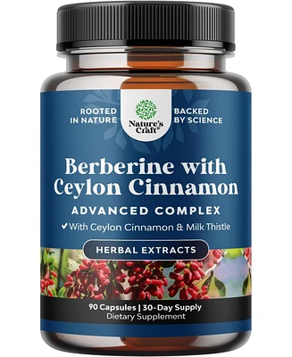 Balancing Berberine | 1200mg Per Serving Complex | Antioxidant Berberine + Ceylon Cinnamon, Heart Health Support | 90ct