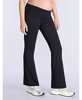 Motherhood Maternity Roll Over Waistband Flare Legging