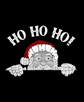 La Pop Art Men's Peeking Santa Word T-Shirt