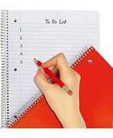 Emraw 3 Subject Spiral Notebooks Pink, Wide Ruled, 120 Sheets White Paper Ideal for Class Assignments, Homework, Planning and General Notes