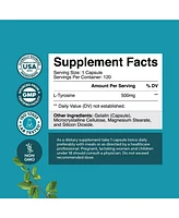 L-Tyrosine Capsule | High Strength L-Tyrosine Supplement | for Mental Energy, Mood, Focus, Attention & Cognition | 120ct