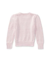 Polo Ralph Lauren Toddler and Little Girls Flag Crewneck Sweater