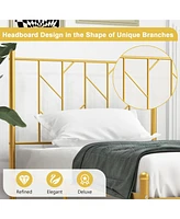 Gymax Twin Size Platform Bed Frame Heavy-duty Metal Bed Frame w/Sturdy Metal Slat Support