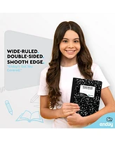 Enday Marble Composition Notebook Wide Ruled Black and White Composition Books 100 Sheets ( Pack