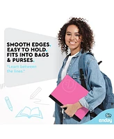 Enday Composition Notebooks College Ruled Paper, Pink Hard Cover Composition Notebook, Premium Lined Composition Books, 100 Sheets Ruled Notebook