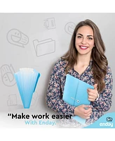 Accordion File Organizer Blue, 7 Pocket Expanding and Cover Folder with Labels, Plastic Portable Desktop Letter A4 Paper, 1 Pc – by Enday