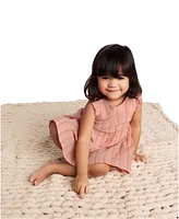 Calvin Klein Baby Girls 2-Piece Striped Gauze Dress and Bloomers Set