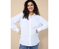 Motherhood Maternity Maternity Long Sleeve Button-Up Poplin Shirt - Motherhood