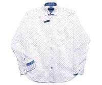 Luchiano Visconti Men's White shirt with shapes