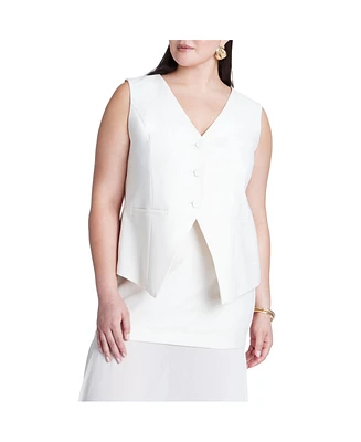 Eloquii Plus Split Hem Suiting Vest