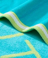 Nautica Tilted Logo Jacquard Beach Towel Set, 68" X 36"