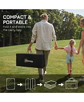 Reversible Outdoor Rug, 9' x 18' Waterproof Plastic Straw Floor Mat, Portable Rv Camping Carpet with Carry Bag, Large Floor Mat for Backyard, Deck, Pi