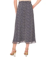 CeCe Women's Floral-Print A-Line Midi Skirt