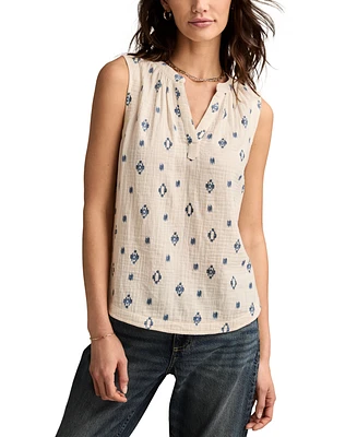 Lucky Brand Sleeveless Popover Shirt