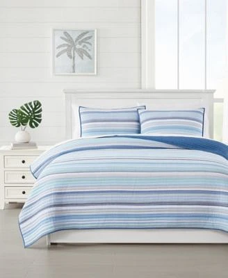 Oceanfront Resort Clearwater Yarn Dye Stripe Quilt Sets