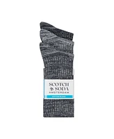 Scotch & Soda Men's 3-Pack Ribbed Crew Dress Socks