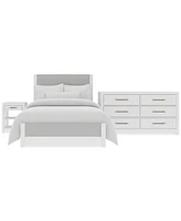 Catriona 3pc Bedroom Set (Full Upholstered Bed, Dresser & Open Nightstand), Created for Macy's