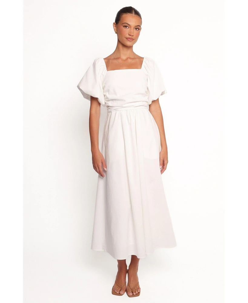 Petal and Pup Women's Clo Puff Sleeve Midi Dress