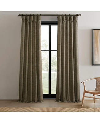 Raw Weave Linen Curtains (2 Panels) Rod Pocket Window and Drapes
