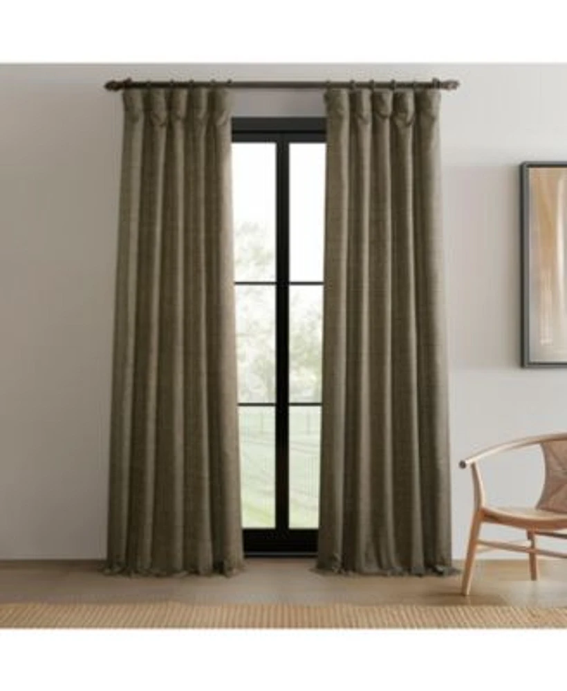 Ivory Raw Weave Linen Curtains 2 Panels Rod Pocket Window Curtains Drapes