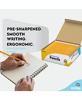 Enday #2 Pencils Bulk - 144 Pack, Pre-Sharpened Wood-Cased Yellow Pencils for Office and Classroom Supplies