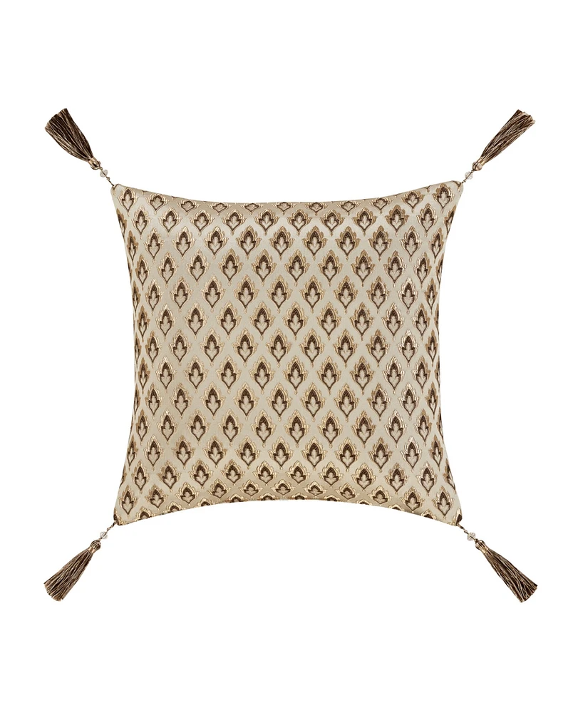 J Queen New York Gold Coast Decorative Pillow, 18" x 18"