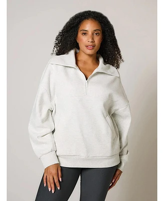 Lovall Women's All Szn Oversized 1/4 Zip Sweatshirt