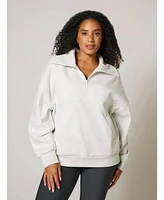 Lovall Women's All Szn Oversized 1/4 Zip Sweatshirt