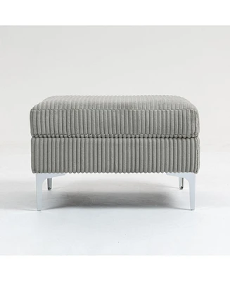 Modular Sectional Sofa Square Ottoman Module,Storage Ottoman Footrest,Gray