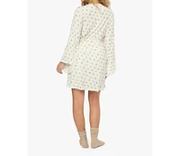 WeWoreWhat Women's Lace Trim Robe