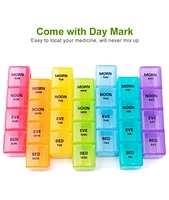Sukuos Large Weekly Pill Organizer 7 Day (4 Times a Day)