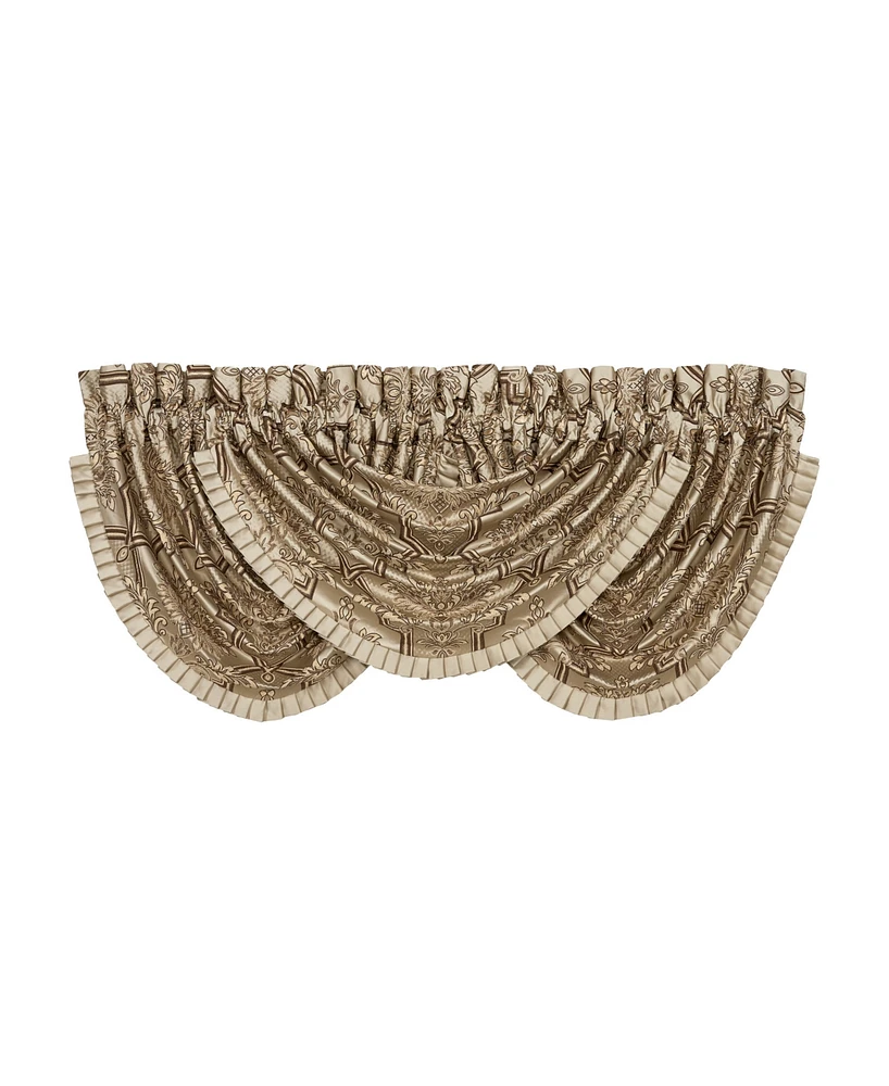 J Queen New York Gold Coast Window Waterfall Valance, 33" x 49"
