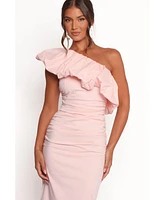Petal and Pup Women's Eliya One Shoulder Frill Maxi Dress