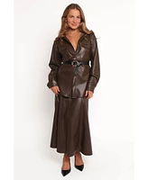 Petal and Pup Women's Trevira Faux Leather Shirt