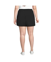 Lands' End Plus Active Woven 4" Shorts with Brief