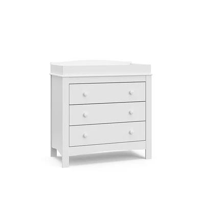 Graco Noah 3 Drawer Chest with Changing Topper (White)
