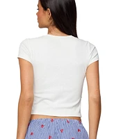 Edikted Women's Solina Ribbed Button Up Top