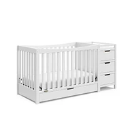 Graco Remi All-in-One Convertible Crib with Drawer and Changer (White)