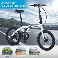 20" Folding Bike Aluminium Alloy Frame 8 Speed City Bike