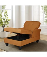 2-in-1 Chaise Lounge and Sleeper Sofa with Storage and Stylish Design