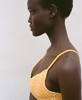 Mango Women's Crochet Bikini Top