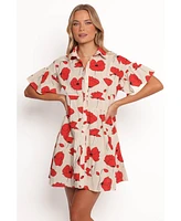 Petal and Pup Women's Peachy Mini Linen Dress