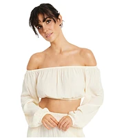 Lscn by Lascana Women's Cropped Off The Shoulder Top