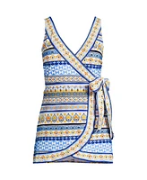 Lands' End Plus Side Tie Mini Swim Dress Swimsuit