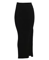 Jluxlabel Women's Hamptons Ribbed Slit Skirt